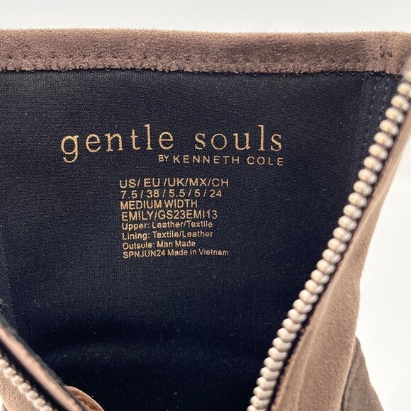 Gentle Souls by Kenneth Cole Emily Boot Size 7.5M Brown Shitake Suede Leather - Picture 16 of 16